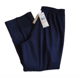 ALFRED DUNNER Pants NEW Pull-on Navy 10 Short NWT